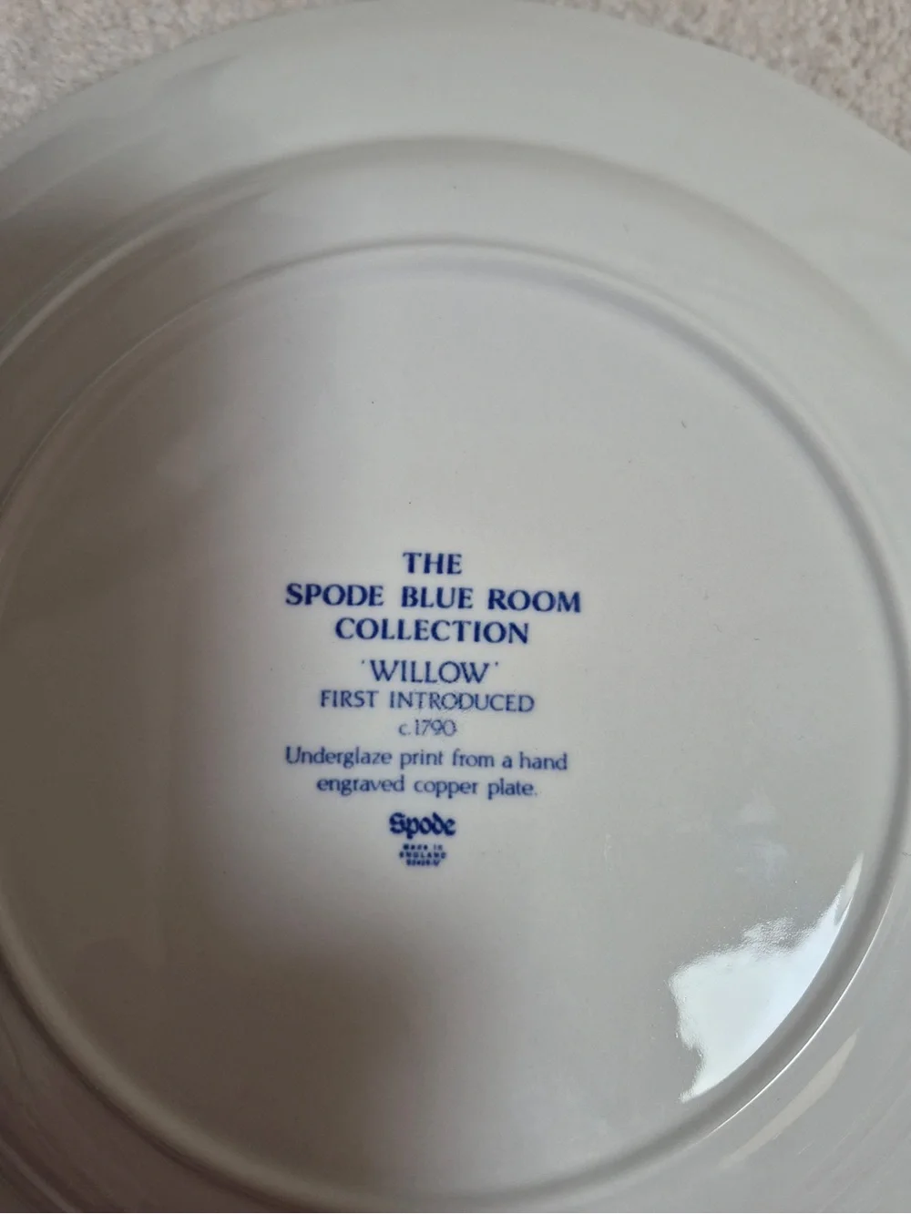 Spode Blue and White Transferware Dinner Plates - Scenic Pattern